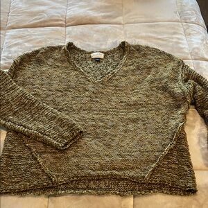 Cozy green/gold Knit Sweater